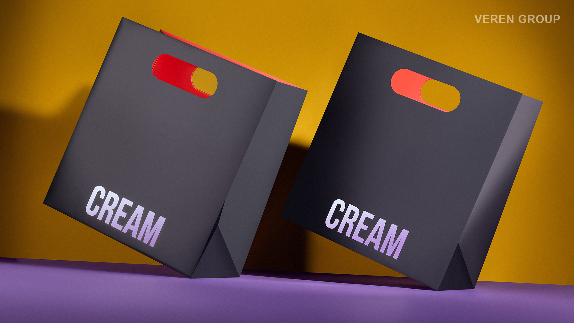 Бумажные пакеты для интернет-магазина премиальной косметики CREAM