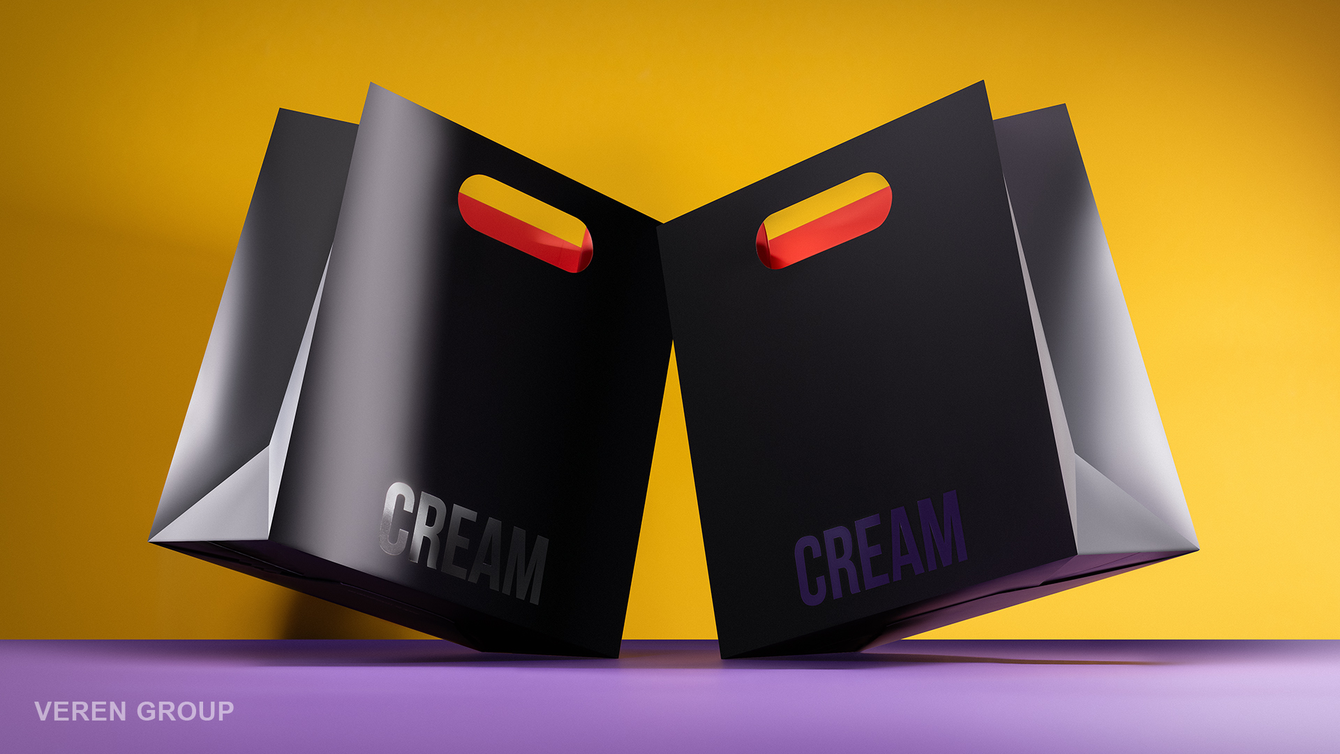 Бумажные пакеты для интернет-магазина премиальной косметики CREAM