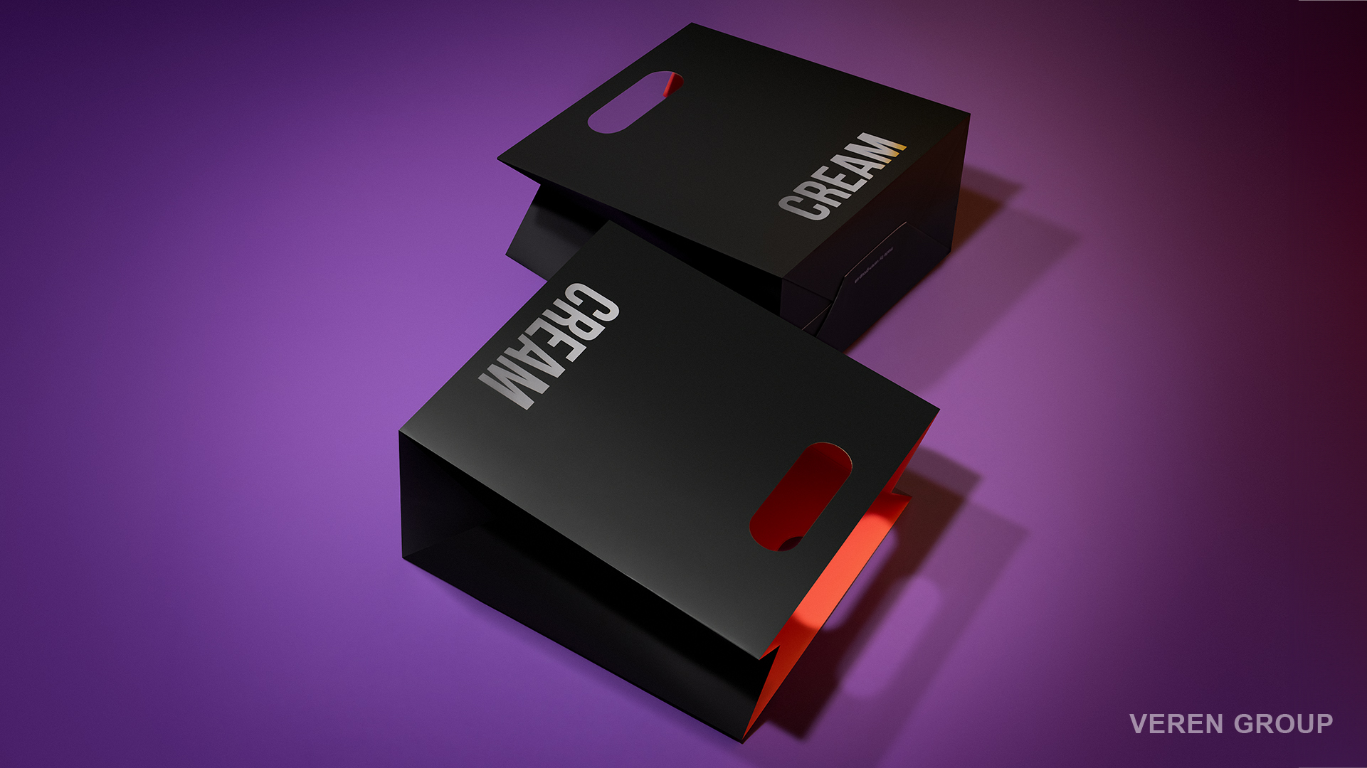 Бумажные пакеты для интернет-магазина премиальной косметики CREAM