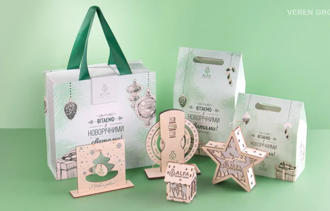 Новорічні корпоративні подарунки для Альфа Смарт Агро